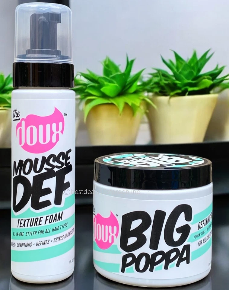 The Doux Big Poppa Defining Gel 454g, Mousse Texture Foam 207ml