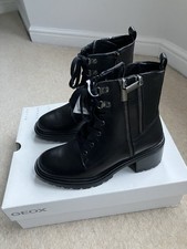 Image of Geox Respira Black Lace Up Ankle Boots size UK 5.5 