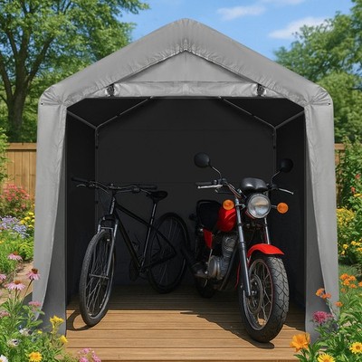 6x6 FT Outdoor Storage Shed Portable Garage Motorcycle Bike Tent Wood Tool Shed