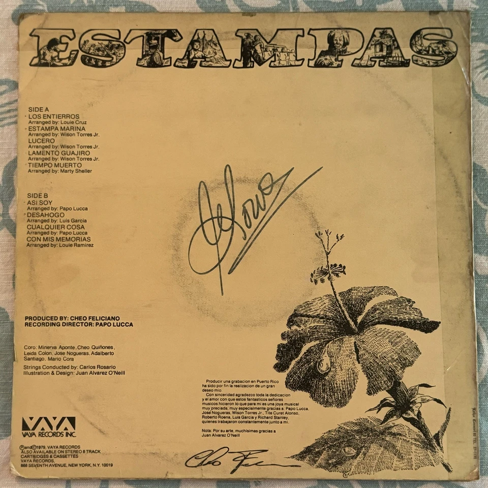Cheo Feliciano – Estampas-Vaya Records – JMVS 86 VG+/NM VINYL ALBUM  LP - Image 3 of 4