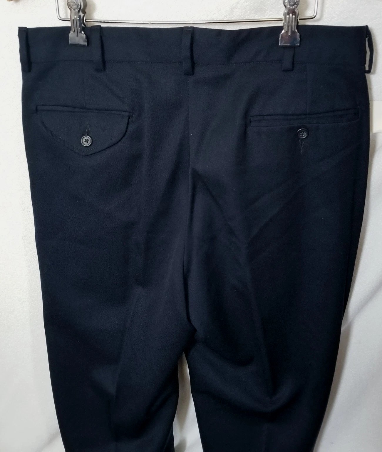 Vintage NOS Polo Ralph Lauren W34 Navy Whipcord Twill Gaberdine Wool Pants rrl