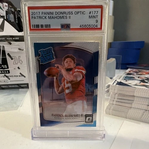 Patrick Mahomes II [Rated Rookie] #177 2017 Panini Donruss Optic PSA 9 Chiefs