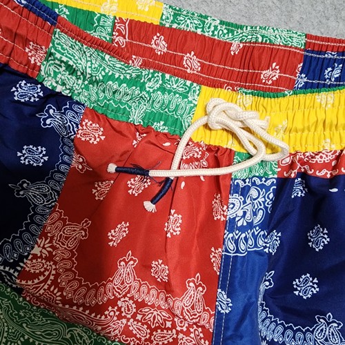 Polo Ralph Lauren Men's Multi Bandana Patchwork Graphic Print 5.5" L Swim Shorts - Picture 6 of 13