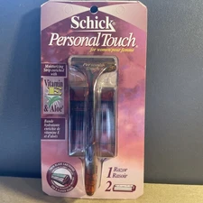 Schick Razor Personal Touch 2 Blades Twin Blade Vitamin E & Aloe 1996 NEW SEALED