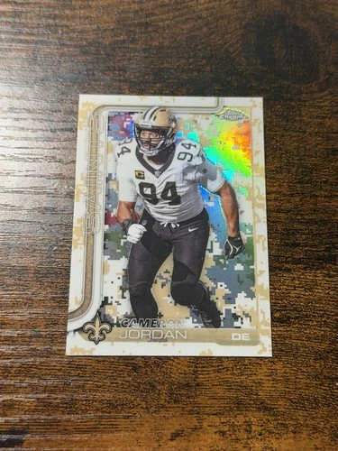 CAMERON JORDAN 2025 TOPPS CHROME TEAM CAMO VARIATION SP SAINTS