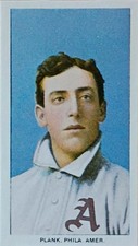 T206 1909-11 AMERICAN TOBACCO COMPANY WHITE BORDER #NNO EDDIE PLANK REPRINT