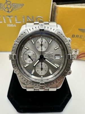 Breitling Crosswind A13355 Chronograph Silver FULL SET Box Papers 43mm COSC Cert
