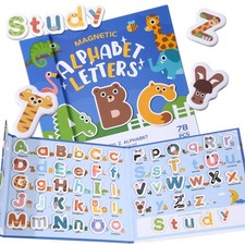 78 Pc Alphabet Magnets for Toddlers, Upper  Lowercase Letters for Fridge, Presc