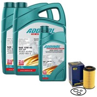 MotoröL Set Addinol 10W-40 Semi Synth 11 Liter + ÖLfilter FüR Mercedes Sprinter