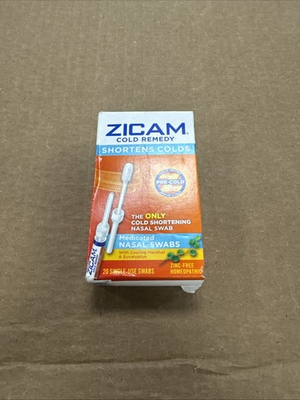 #ad ZICAM COLD REMEDY NASAL SWABS SHORTENS COLDS Medicated Homeopathic 20 Single Use $23.99