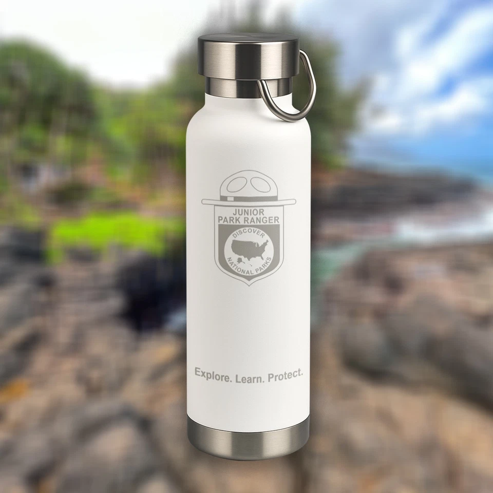 Junior Park Ranger Engraved Water Bottle 22oz | Stainless Steel Adventure Gift - Image 2 of 3