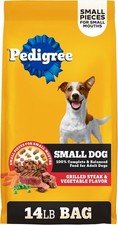 14LB/Bag Pedigree Grilled Steak & Vegetable Flavor Small Dog Adult Dry Dog Food 1.64 per pound