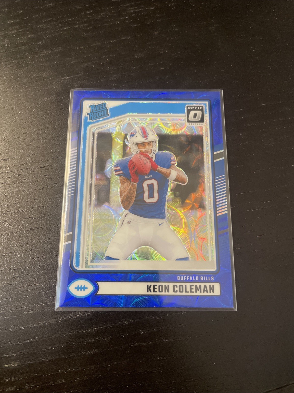 2024 Panini Donruss Optic - Rated Rookie Keon Coleman #263 Blue Scope Prizm (RC)