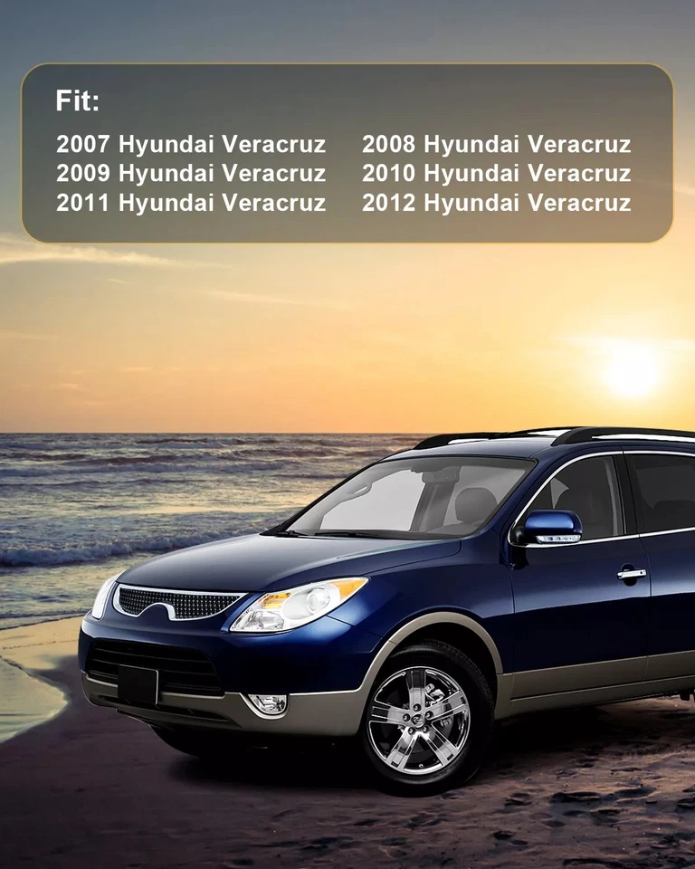 4X Chrome Exterior Outside Door Handle LH RH Kit Fit 2007-2012 Hyundai Veracruz Foto 2 de 4