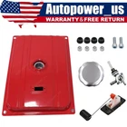 5-Gallon Generator Gas Tank With Chrome Cap Gauge Petcock Valve Red Universal