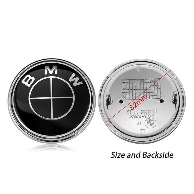 Logo BMW 82mm Noir Capot Coffre Emblème Badge Insigne