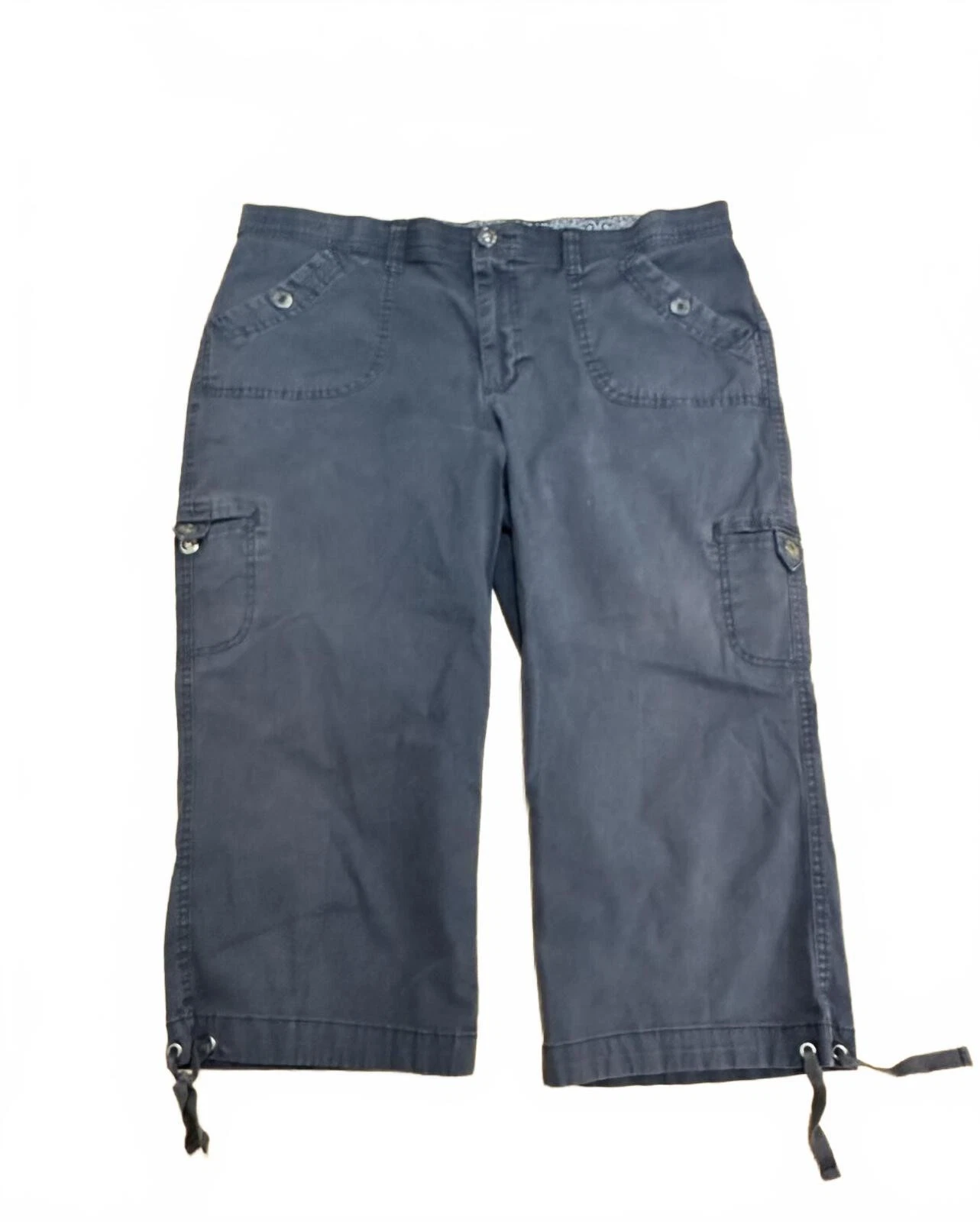 Y2K Gloria Vanderbilt Navy Blue Capri Cargo Pants Size 14
Opens in a new window or tab