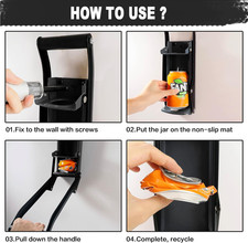 16 Oz Metal Can Crusher, Heavy-Duty Wall-Mounted Smasher for Aluminum Seltzer...