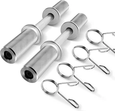 16"/20" Olympic Dumbbell Handles: Loadable Dumbbell Bars, Heavy Duty Weightlifti