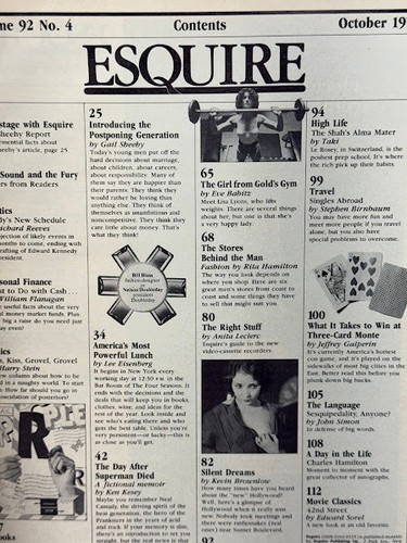 Esquire Magazine October 1979 - Foto 4 di 5