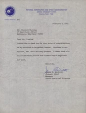 JAMES A. McDIVITT - TYPED LETTER SIGNED 02/03/1971