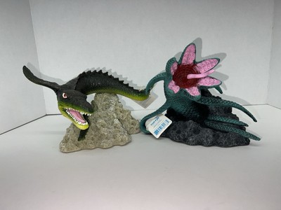 Aquarium Aquatic Decor Sea Monster Mouth (Demogorgon) and Nessie Lizard Tank NWT