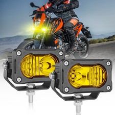 2x 3" Amber LED Pods Driving Fog Lights for Toyota Tacoma Tundra 4x4 Truck Jeep