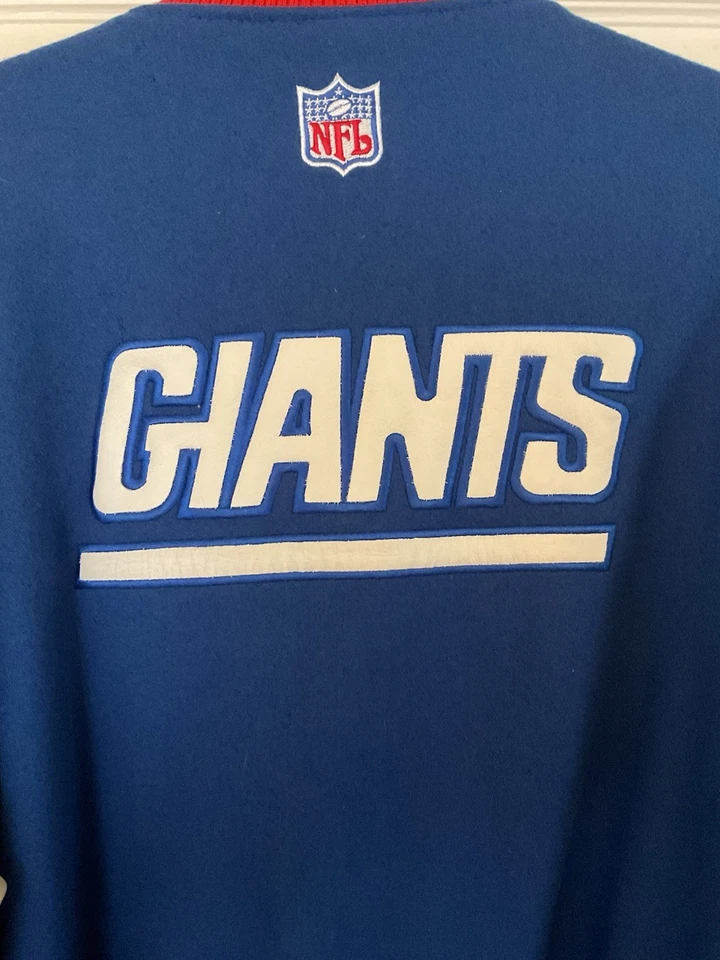 Vintage 90’s Nike NFL NY GIANTS Letterman Wool Bomber Jacket In Size Medium - Image 3 of 4