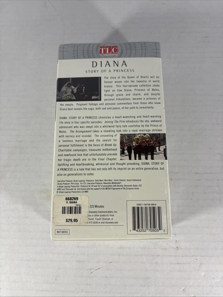 VHS - DIANA: STORY OF A PRINCESS (TLC 2002) Brand New Factory Sealed - Image 3 of 4