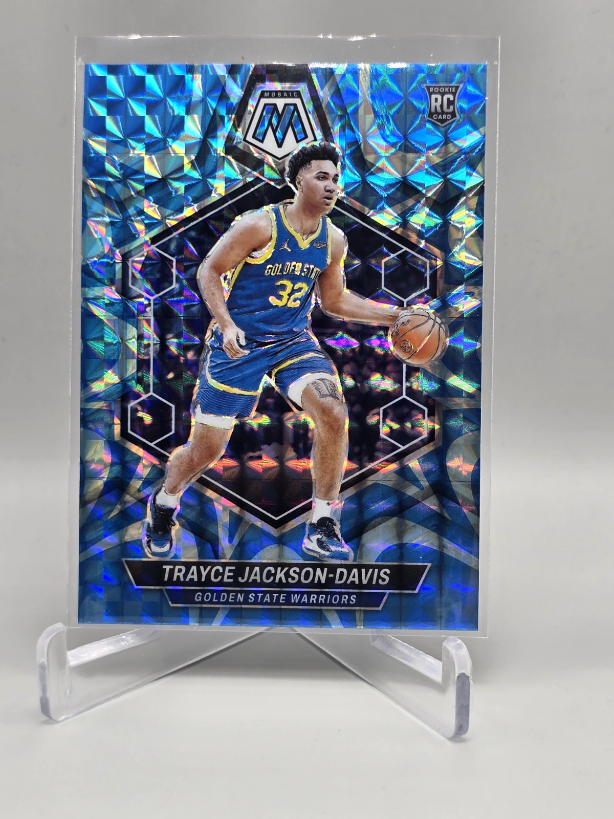 2023-24 Panini Mosaic - Rookie Trayce Jackson-Davis #205 RC Reactive Blue Mosaic
