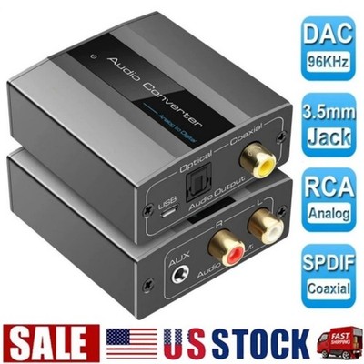 Analog to Digital Audio Converter Stereo to Optical Toslink SPDIF Coax Adapter