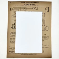 Vtg 1916 6-16 8-16 1917-18 6-17 8-17 Apperson & 1916 S-2 Saxon Auto Electric