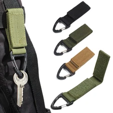 Tactical Molle Webbing Clip Key Hook Clamp Keychain Backpack Carabiner Buckle US