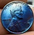 1943 AU WHEAT CENT  TONER STEEL  PENNY. CLEANED/RAW/TONED.  *SC454