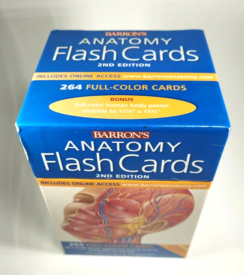 Medical Study Guide Barron's Anatomy Flash Cards 2nd Edition