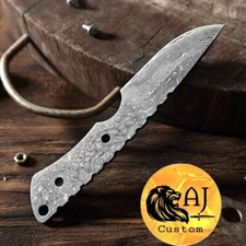 Handmade Damascus Steel Blank Blade - High-Quality Steel Custom Knife HUNTING