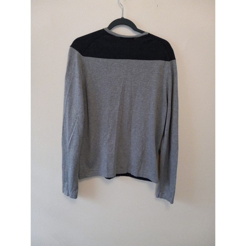 Banana Republic Sweater Mens Medium V-neck Sweater Grey With Black Pullover - Picture 7 of 12