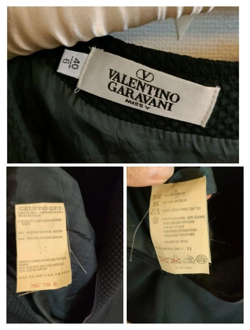 Valentino Garavani abito manica corta donna taglia 40 acetato viscosa nero