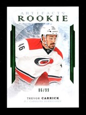 2016-17 UPPER DECK ARTIFACTS GREEN #165 TREVOR CARRICK RC 86/99 HURRICANES