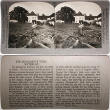 Keystone Stereoview Hougomont Farm, Waterloo, Belgium of Rare 1200 Card Set #394