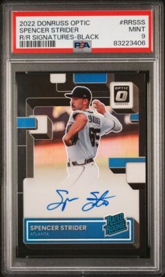 2022 Optic Rated Rookie Signatures Black Spencer Strider RC AUTO SP /49