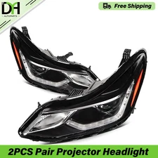 PAIR/2PCS Projector Headlights Assembly W/ LED DRL For Chevrolet Cruze 2016-2019