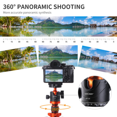 K&F Concept TM2515 Kamerastativ Foto Stativ Tripod Kugelkopf Einbeinsativ Alu 15