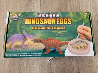 Lets Dig Out 10 Dinosaurier Eier Inhalt NEU & OVP Dinosaur Eggs Paläontologie