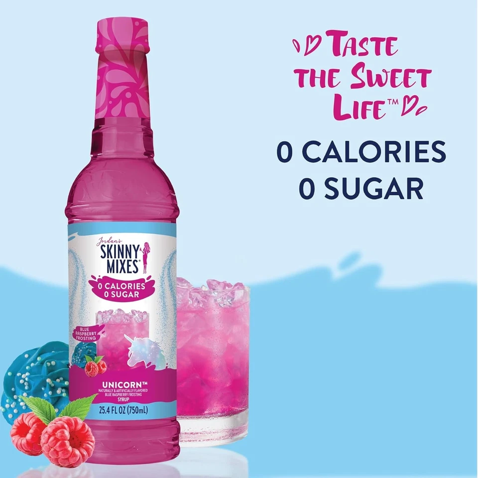 Jordan's Skinny Mixes Sugar Free Syrup, Unicorn Flavor, Fruit Flavored Water Enh — 第 4/4 张图片