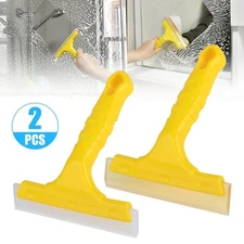 2Pcs Flexible Silicone Squeegee Shower Car Window Glass Door Wiper Cleaner Brush