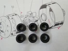 For Garelli Gulp flex 50 kit 6 compasses bushings rubber hub clutch dowels,
