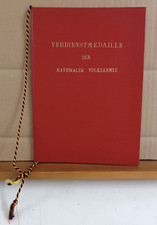 Mappe mit NVA-Urkunde (original) Verdienstmedaille der NVA in Bronze 1970