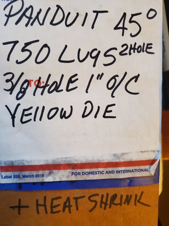 Panduit Lcdxn750-38Dh-3 PACK 750 Lug 2H 3/8 X 1 O/C 45 DEGREE - Image 2 of 4