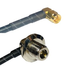 RG58 SMA MALE ANGLE to N Female Bulkhead Angle Coaxial RF Cable USA-Ship Lot